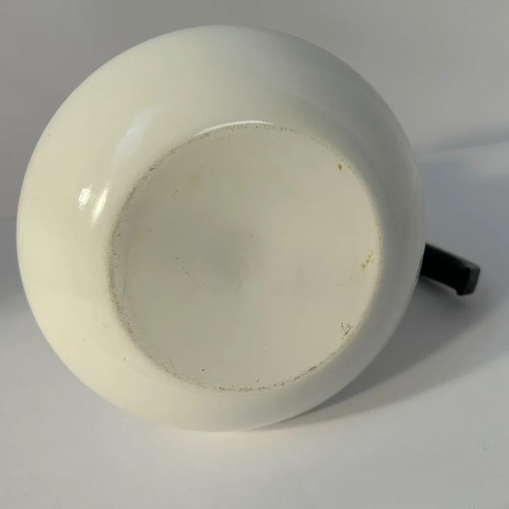 Corning Ware 6 Cup Coffee Pot Perculator‎ White Blue Floral Handle